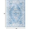 SAFAVIEH Brentwood Collection Area Rug – 8′ x 10′, Navy & Light Grey, Medallion Distressed Design, Non-Shedding & Easy Care, Ideal for High Traffic Areas in Living Room, Bedroom (BNT832M)(Ivory/Navy)