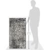 SAFAVIEH Evoke Collection Area Rug – 5’1″ x 7’6″, Blue & Ivory, Distressed Design, Non-Shedding & Easy to Clean, Ideal for Living Room, Bedroom, Dining Space (EVK256C)(Black/Grey)