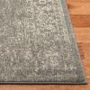 SAFAVIEH Evoke Collection Area Rug – 5’1″ x 7’6″, Blue & Ivory, Distressed Design, Non-Shedding & Easy to Clean, Ideal for Living Room, Bedroom, Dining Space (EVK256C)(Silver/Ivory)