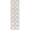 SAFAVIEH Hudson Shag Collection Area Rug – 5’3″ x 7’6″, Grey & Ivory, Moroccan Trellis Design, Non-Shedding & Easy Care, 2-inch Thick Ideal for High Traffic Areas in Living Room, Bedroom (SGH282B)(Ivory/Beige)