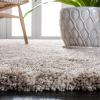SAFAVIEH Hudson Shag Collection Area Rug – 5’3″ x 7’6″, Grey & Ivory, Moroccan Trellis Design, Non-Shedding & Easy Care, 2-inch Thick Ideal for High Traffic Areas in Living Room, Bedroom (SGH282B)(Beige/Ivory)