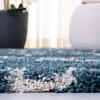 SAFAVIEH Hudson Shag Collection Area Rug – 5’3″ x 7’6″, Grey & Ivory, Moroccan Trellis Design, Non-Shedding & Easy Care, 2-inch Thick Ideal for High Traffic Areas in Living Room, Bedroom (SGH282B)(Slate Blue/Ivory)