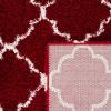SAFAVIEH Hudson Shag Collection Area Rug – 5’3″ x 7’6″, Grey & Ivory, Moroccan Trellis Design, Non-Shedding & Easy Care, 2-inch Thick Ideal for High Traffic Areas in Living Room, Bedroom (SGH282B)(Red/Ivory)