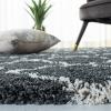 SAFAVIEH Hudson Shag Collection Area Rug – 5’3″ x 7’6″, Grey & Ivory, Moroccan Trellis Design, Non-Shedding & Easy Care, 2-inch Thick Ideal for High Traffic Areas in Living Room, Bedroom (SGH282B)(Dark Grey/Ivory)
