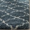 SAFAVIEH Hudson Shag Collection Area Rug – 5’3″ x 7’6″, Grey & Ivory, Moroccan Trellis Design, Non-Shedding & Easy Care, 2-inch Thick Ideal for High Traffic Areas in Living Room, Bedroom (SGH282B)(Slate Blue/Ivory)