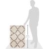 SAFAVIEH Hudson Shag Collection Area Rug – 5’3″ x 7’6″, Grey & Ivory, Moroccan Trellis Design, Non-Shedding & Easy Care, 2-inch Thick Ideal for High Traffic Areas in Living Room, Bedroom (SGH282B)(Ivory/Grey)