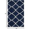 SAFAVIEH Hudson Shag Collection Area Rug – 5’3″ x 7’6″, Grey & Ivory, Moroccan Trellis Design, Non-Shedding & Easy Care, 2-inch Thick Ideal for High Traffic Areas in Living Room, Bedroom (SGH282B)(Navy/Ivory)