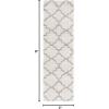 SAFAVIEH Hudson Shag Collection Area Rug – 5’3″ x 7’6″, Grey & Ivory, Moroccan Trellis Design, Non-Shedding & Easy Care, 2-inch Thick Ideal for High Traffic Areas in Living Room, Bedroom (SGH282B)(Ivory/Beige)