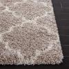 SAFAVIEH Hudson Shag Collection Area Rug – 5’3″ x 7’6″, Grey & Ivory, Moroccan Trellis Design, Non-Shedding & Easy Care, 2-inch Thick Ideal for High Traffic Areas in Living Room, Bedroom (SGH282B)(Beige/Ivory)