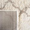 SAFAVIEH Hudson Shag Collection Area Rug – 5’3″ x 7’6″, Grey & Ivory, Moroccan Trellis Design, Non-Shedding & Easy Care, 2-inch Thick Ideal for High Traffic Areas in Living Room, Bedroom (SGH282B)(Ivory/Beige)