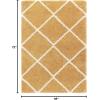 SAFAVIEH Hudson Shag Collection Area Rug – 5’3″ x 7’6″, Ivory & Grey, Modern Trellis Design, Non-Shedding & Easy Care, 2-inch Thick Ideal for High Traffic Areas in Living Room, Bedroom (SGH281A)(Gold/Ivory)