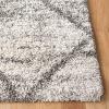 SAFAVIEH Hudson Shag Collection Area Rug – 5’3″ x 7’6″, Ivory & Grey, Modern Trellis Design, Non-Shedding & Easy Care, 2-inch Thick Ideal for High Traffic Areas in Living Room, Bedroom (SGH281A)(Grey/Beige)
