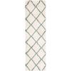 SAFAVIEH Hudson Shag Collection Area Rug – 5’3″ x 7’6″, Ivory & Grey, Modern Trellis Design, Non-Shedding & Easy Care, 2-inch Thick Ideal for High Traffic Areas in Living Room, Bedroom (SGH281A)(Ivory/Green)