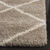 SAFAVIEH Hudson Shag Collection Area Rug – 5’3″ x 7’6″, Ivory & Grey, Modern Trellis Design, Non-Shedding & Easy Care, 2-inch Thick Ideal for High Traffic Areas in Living Room, Bedroom (SGH281A)(Beige/Ivory)