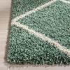 SAFAVIEH Hudson Shag Collection Area Rug – 5’3″ x 7’6″, Ivory & Grey, Modern Trellis Design, Non-Shedding & Easy Care, 2-inch Thick Ideal for High Traffic Areas in Living Room, Bedroom (SGH281A)(Green/Ivory)