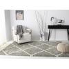 SAFAVIEH Hudson Shag Collection Area Rug – 5’3″ x 7’6″, Ivory & Grey, Modern Trellis Design, Non-Shedding & Easy Care, 2-inch Thick Ideal for High Traffic Areas in Living Room, Bedroom (SGH281A)(Grey/Ivory)