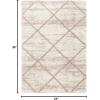 SAFAVIEH Hudson Shag Collection Area Rug – 5’3″ x 7’6″, Ivory & Grey, Modern Trellis Design, Non-Shedding & Easy Care, 2-inch Thick Ideal for High Traffic Areas in Living Room, Bedroom (SGH281A)(Multi Ivory/Beige)