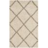 SAFAVIEH Hudson Shag Collection Area Rug – 5’3″ x 7’6″, Ivory & Grey, Modern Trellis Design, Non-Shedding & Easy Care, 2-inch Thick Ideal for High Traffic Areas in Living Room, Bedroom (SGH281A)(Ivory/Beige)