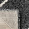 SAFAVIEH Hudson Shag Collection Area Rug – 5’3″ x 7’6″, Ivory & Grey, Modern Trellis Design, Non-Shedding & Easy Care, 2-inch Thick Ideal for High Traffic Areas in Living Room, Bedroom (SGH281A)(Dark Grey/Ivory)