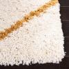 SAFAVIEH Hudson Shag Collection Area Rug – 5’3″ x 7’6″, Ivory & Grey, Modern Trellis Design, Non-Shedding & Easy Care, 2-inch Thick Ideal for High Traffic Areas in Living Room, Bedroom (SGH281A)(Ivory/Gold)