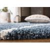 SAFAVIEH Hudson Shag Collection Area Rug – 5’3″ x 7’6″, Ivory & Grey, Modern Trellis Design, Non-Shedding & Easy Care, 2-inch Thick Ideal for High Traffic Areas in Living Room, Bedroom (SGH281A)(Slate Blue/Ivory)