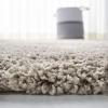 SAFAVIEH Hudson Shag Collection Area Rug – 5’3″ x 7’6″, Ivory & Grey, Modern Trellis Design, Non-Shedding & Easy Care, 2-inch Thick Ideal for High Traffic Areas in Living Room, Bedroom (SGH281A)(Beige/Ivory)