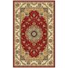 SAFAVIEH Lyndhurst Collection Area Rug – 8′ x 11′, Black & Ivory, Traditional Oriental Design, Non-Shedding & Easy Care, Ideal for High Traffic Areas in Living Room, Bedroom (LNH329A)(Red/Ivory)
