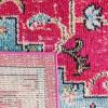 SAFAVIEH Madison Collection Area Rug – 6’7″ Square, Cream & Blue, Boho Chic Distressed Medallion Design, Non-Shedding & Easy to Clean, Ideal for Living Room, Bedroom, Dining Space (MAD473B)(Fuchsia/Blue)