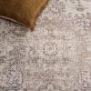 SAFAVIEH Madison Collection Area Rug – 6’7″ Square, Cream & Blue, Boho Chic Distressed Medallion Design, Non-Shedding & Easy to Clean, Ideal for Living Room, Bedroom, Dining Space (MAD473B)(Ivory/Beige Grey)