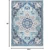 SAFAVIEH Madison Collection Area Rug – 6’7″ Square, Cream & Blue, Boho Chic Distressed Medallion Design, Non-Shedding & Easy to Clean, Ideal for Living Room, Bedroom, Dining Space (MAD473B)(Teal/Navy)