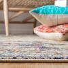 SAFAVIEH Madison Collection Area Rug – 6’7″ Square, Cream & Blue, Boho Chic Distressed Medallion Design, Non-Shedding & Easy to Clean, Ideal for Living Room, Bedroom, Dining Space (MAD473B)(Black/Gold)
