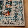SAFAVIEH Madison Collection Area Rug – 6’7″ Square, Cream & Blue, Boho Chic Distressed Medallion Design, Non-Shedding & Easy to Clean, Ideal for Living Room, Bedroom, Dining Space (MAD473B)(Grey/Gold)