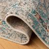 SAFAVIEH Madison Collection Area Rug – 6’7″ Square, Cream & Blue, Boho Chic Distressed Medallion Design, Non-Shedding & Easy to Clean, Ideal for Living Room, Bedroom, Dining Space (MAD473B)(Grey/Gold)