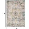 SAFAVIEH Madison Collection Area Rug – 6’7″ Square, Cream & Blue, Boho Chic Distressed Medallion Design, Non-Shedding & Easy to Clean, Ideal for Living Room, Bedroom, Dining Space (MAD473B)(Grey/Gold)
