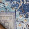 SAFAVIEH Madison Collection Area Rug – 6’7″ Square, Cream & Blue, Boho Chic Distressed Medallion Design, Non-Shedding & Easy to Clean, Ideal for Living Room, Bedroom, Dining Space (MAD473B)(Blue/Light Blue)