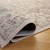 SAFAVIEH Madison Collection Area Rug – 6’7″ Square, Cream & Blue, Boho Chic Distressed Medallion Design, Non-Shedding & Easy to Clean, Ideal for Living Room, Bedroom, Dining Space (MAD473B)(Ivory/Grey Gold)
