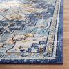 SAFAVIEH Madison Collection Area Rug – 6’7″ Square, Cream & Blue, Boho Chic Distressed Medallion Design, Non-Shedding & Easy to Clean, Ideal for Living Room, Bedroom, Dining Space (MAD473B)(Blue/Light Blue)