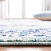 SAFAVIEH Madison Collection Area Rug – 6’7″ Square, Cream & Blue, Boho Chic Distressed Medallion Design, Non-Shedding & Easy to Clean, Ideal for Living Room, Bedroom, Dining Space (MAD473B)(Teal/Navy)