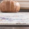 SAFAVIEH Madison Collection Area Rug – 6’7″ Square, Cream & Blue, Boho Chic Distressed Medallion Design, Non-Shedding & Easy to Clean, Ideal for Living Room, Bedroom, Dining Space (MAD473B)(Cream/Blue)