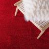 SAFAVIEH Milan Shag Collection Area Rug – 5’1″ x 8′, Aqua Blue, Solid Design, Non-Shedding & Easy to Clean, Plush Thick Pile, Ideal for Living Room, Bedroom (SG180-6060)(Red)