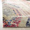SAFAVIEH Monaco Collection Area Rug – 5’1″ x 7’7″, Multi, Boho Chic Tribal Distressed Design, Non-Shedding & Easy Care, Ideal for High Traffic Areas in Living Room, Bedroom (MNC222F)(Light Grey/Multi)
