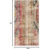 SAFAVIEH Monaco Collection Area Rug – 5’1″ x 7’7″, Multi, Boho Chic Tribal Distressed Design, Non-Shedding & Easy Care, Ideal for High Traffic Areas in Living Room, Bedroom (MNC222F)(Light Grey/Multi)