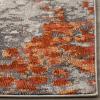 SAFAVIEH Monaco Collection Area Rug – 8′ x 10′, Pink & Multi, Boho Chic Abstract Watercolor Design, Non-Shedding & Easy Care, Ideal for High Traffic Areas in Living Room, Bedroom (MNC225D)(Grey/Orange)