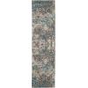 SAFAVIEH Monaco Collection Area Rug – 8′ x 10′, Pink & Multi, Boho Chic Abstract Watercolor Design, Non-Shedding & Easy Care, Ideal for High Traffic Areas in Living Room, Bedroom (MNC225D)(Grey/Light Blue)
