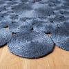 SAFAVIEH Natural Fiber Collection Area Rug – 3′ Round, Natural, Handmade Boho Charm Farmhouse Jute, Ideal for High Traffic Areas in Living Room, Bedroom (NF363A)(Navy)