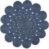 SAFAVIEH Natural Fiber Collection Area Rug – 3′ Round, Natural, Handmade Boho Charm Farmhouse Jute, Ideal for High Traffic Areas in Living Room, Bedroom (NF363A)(Navy)