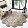 SAFAVIEH Natural Fiber Collection Area Rug – 3′ Round, Natural, Handmade Boho Charm Farmhouse Jute, Ideal for High Traffic Areas in Living Room, Bedroom (NF363A)(Grey)