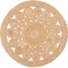 SAFAVIEH Natural Fiber Collection Area Rug – 5′ Round, Natural, Handmade Boho Country Charm Jute, Ideal for High Traffic Areas in Living Room, Bedroom (NFB309A)(Natural)