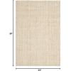 SAFAVIEH Natural Fiber Collection Area Rug – 5′ x 8′, Green & Grey, Handmade Farmhouse Jute, Ideal for High Traffic Areas in Living Room, Bedroom (NF730B)(Ivory)