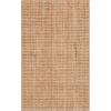 SAFAVIEH Natural Fiber Collection Area Rug – 5′ x 8′, Green & Grey, Handmade Farmhouse Jute, Ideal for High Traffic Areas in Living Room, Bedroom (NF730B)(Natural)